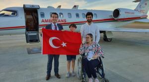 Beyninde tümör bulunan Türk vatandaşı Norveç'ten Türkiye'ye nakledildi